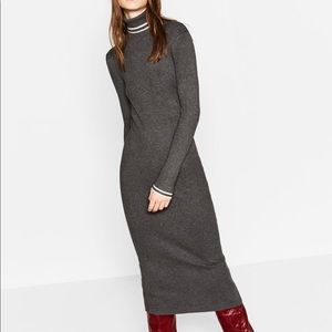 Zara Knitt Turtle Neck Sweater Dress